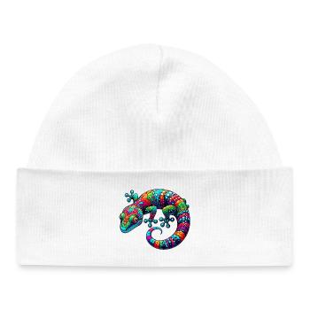 Gecko - Baby Organic Beanie - white - Front