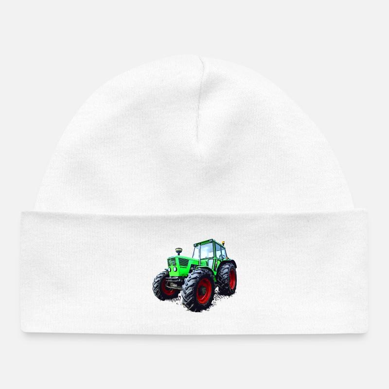 Tracteur Deutz 13006 - Bonnet bébé bio - blanc
