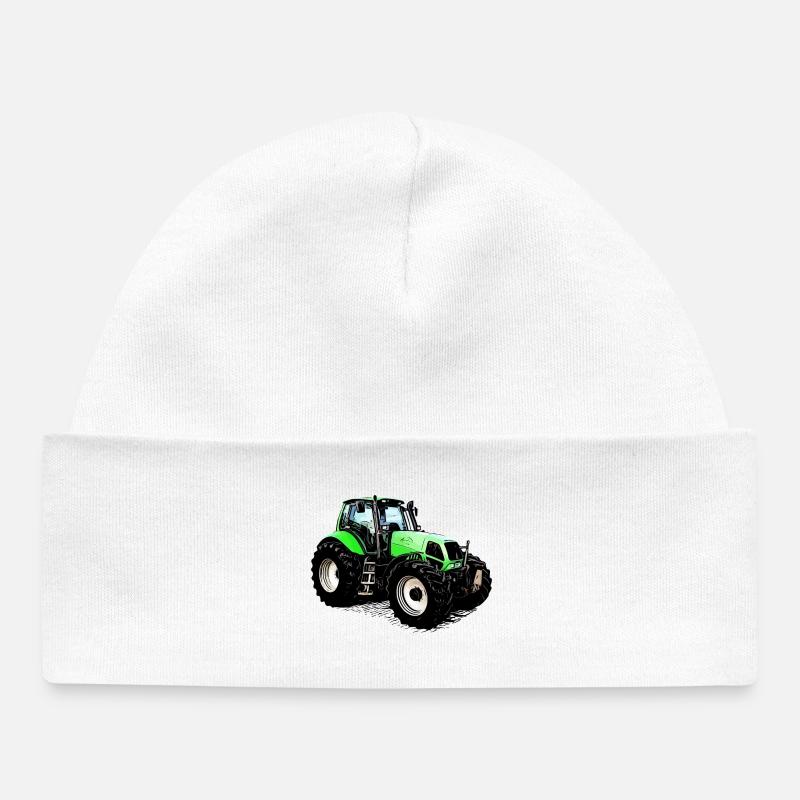 Fahr den Deutz Traktor 230 MK3 - Baby Organic Mütze - Weiß