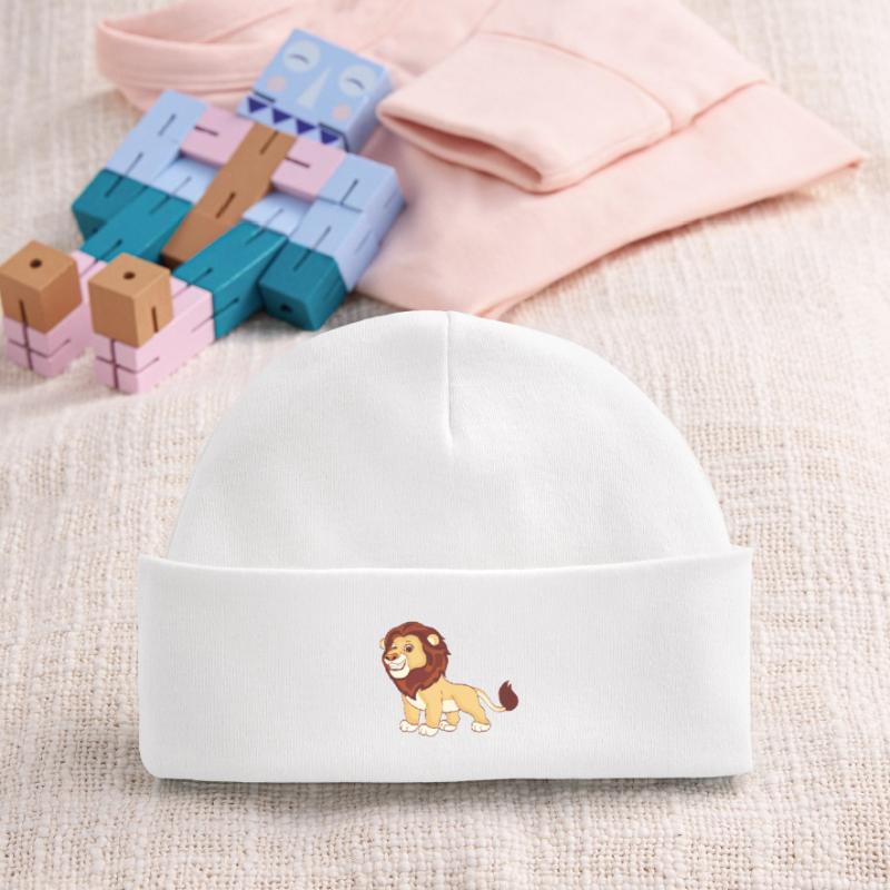 A magnificent lion Baby Organic Beanie