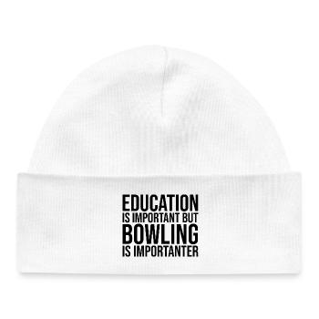 bowling - Bonnet bébé bio - blanc - Devant