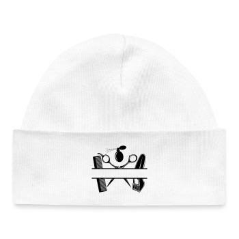 hairdressers attributes text banner - Baby Organic Beanie - white - Front
