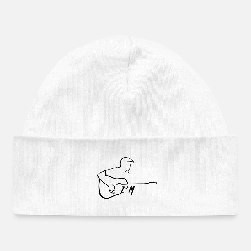 Collection de guitares I ́M - Bonnet bébé bio - blanc