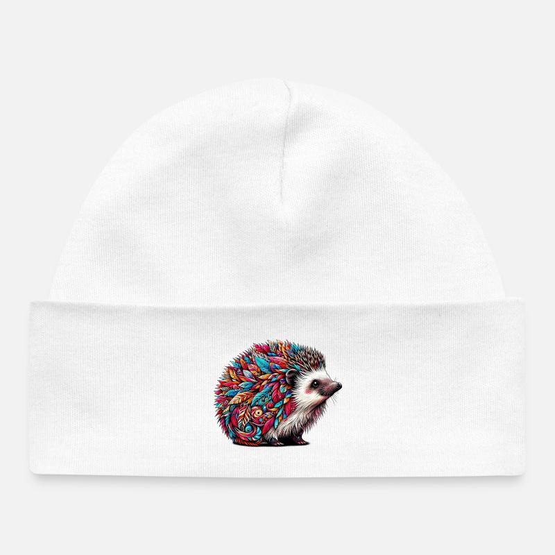 Hérisson - Bonnet bébé bio - blanc