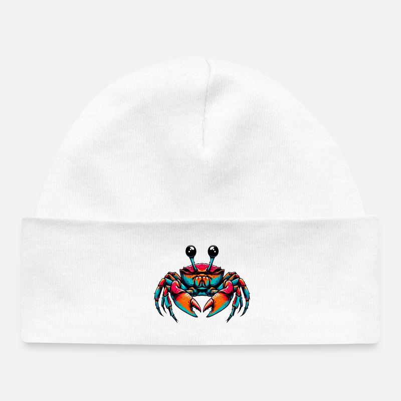 Crabe - Bonnet bébé bio - blanc