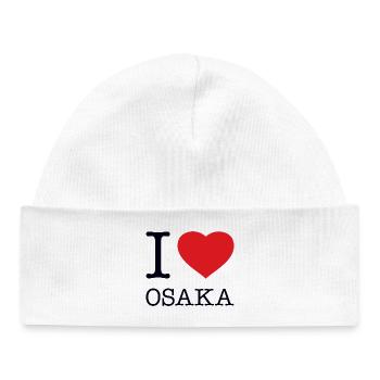 I LOVE OSAKA - Baby Organic Mütze - Weiß - Vorne