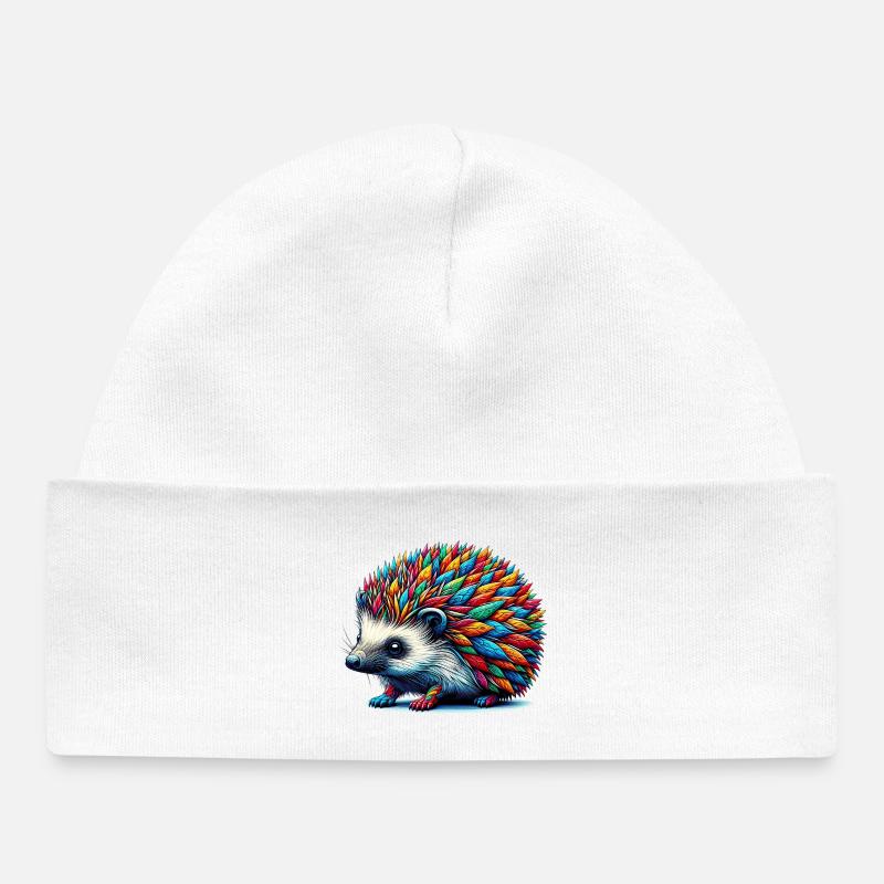 Hérisson - Bonnet bébé bio - blanc