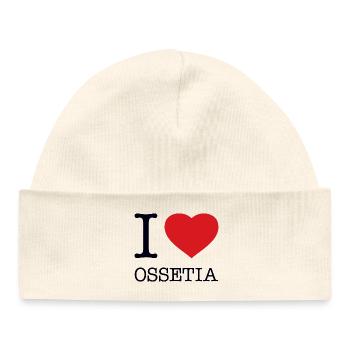 I LOVE OSSETIA Ossetien - Baby Organic Beanie - white - Front