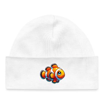 Poisson-clown - Bonnet bébé bio - blanc - Devant