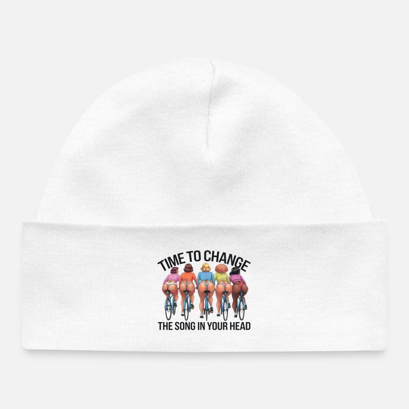 Reines du cyclisme - Bonnet bébé bio - blanc