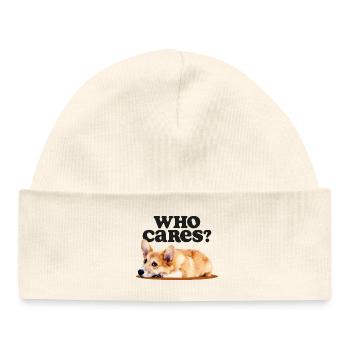 Corgi Apathy Club - Baby Organic Beanie - white - Front