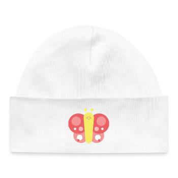Tender and stylized butterfly - Baby Organic Beanie - white - Front