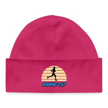 Laufender Vater - Baby Organic Mütze - hot Pink - Vorne