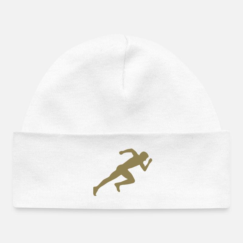 Silhouette minimaliste Sprinter Sprint - Bonnet bébé bio - blanc