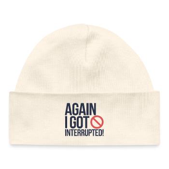 Resilient Protest, Funny Saying  - Baby Organic Beanie - white - Front