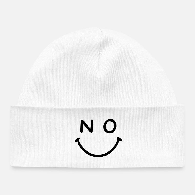 PAS de sourire - Bonnet bébé bio - blanc
