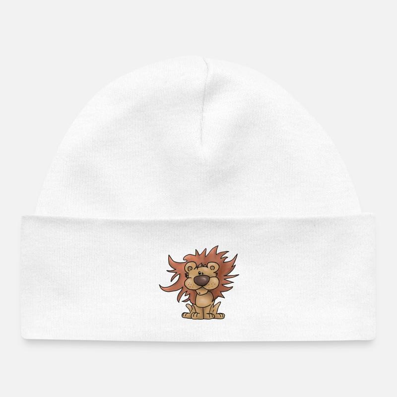 putziger_Loewe - Bonnet bébé bio - blanc