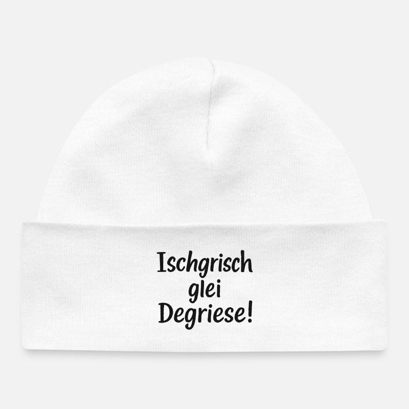 Ischgrisch glei Degriese - Bonnet bébé bio - blanc