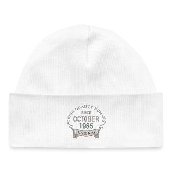 Since_October_1985 - Baby Organic Beanie - white - Front