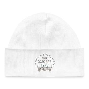Since_October_1975 - Baby Organic Beanie - white - Front