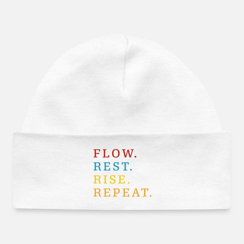 Flow Rest Montée Répéter - Bonnet bébé bio - blanc