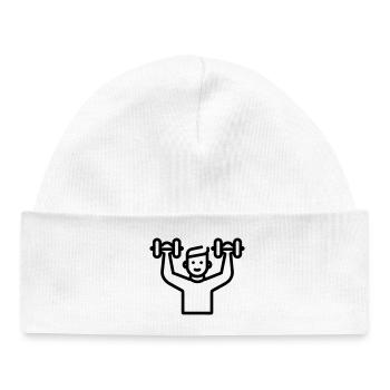 bodybuilding - Baby Organic Beanie - white - Front