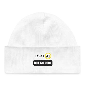 Niveau de langue A2, mais pas idiot - Bonnet bébé bio - blanc - Devant