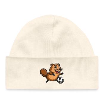 Sports de football des Beavers - Bonnet bébé bio - blanc - Devant