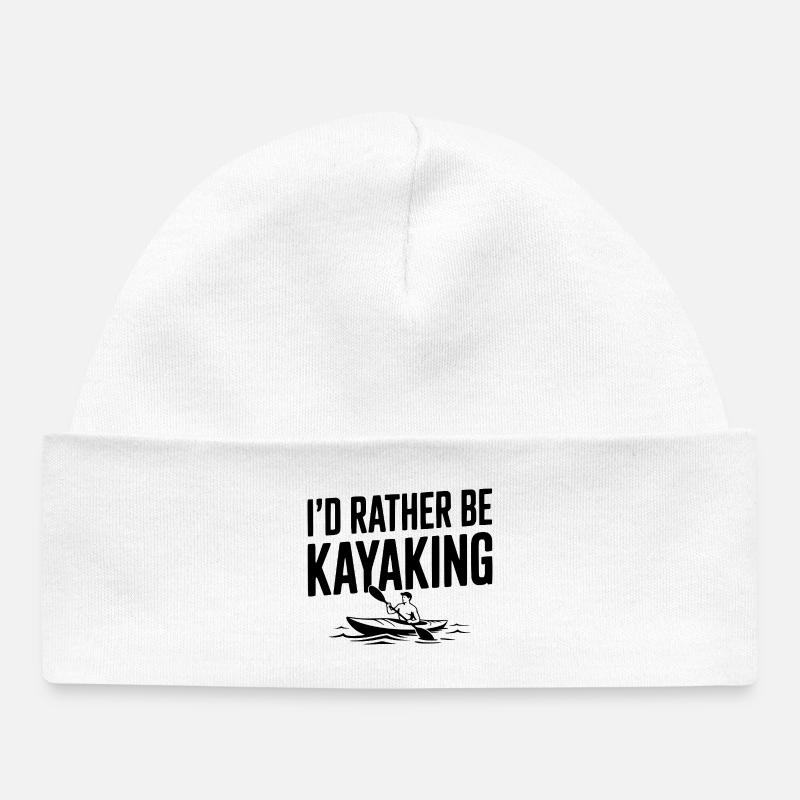 Je préférerais faire du kayak - Bonnet bébé bio - blanc