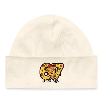Pizza Dabbing 67 Slice Hugger - Bonnet bébé bio - blanc - Devant