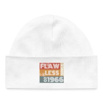 60th Birthday Flawless since 02/1966 - Baby Organic Beanie - white - Front