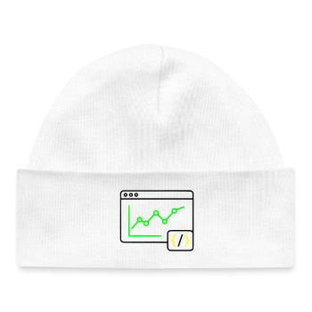 Web Analysis Chart Coding Browser Vector - Baby Organic Beanie - white - Front