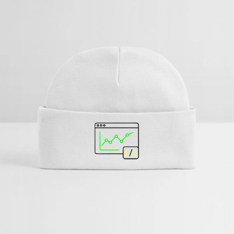 Web Analyse Chart Coding Browser Vektor Baby Organic Mütze
