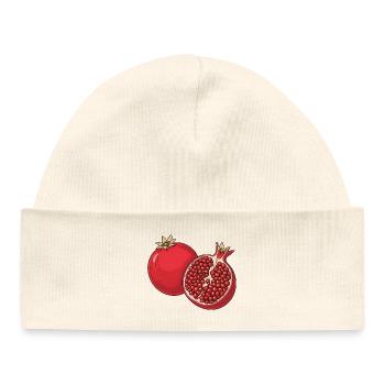 Illustration de grenade - Bonnet bébé bio - blanc - Devant