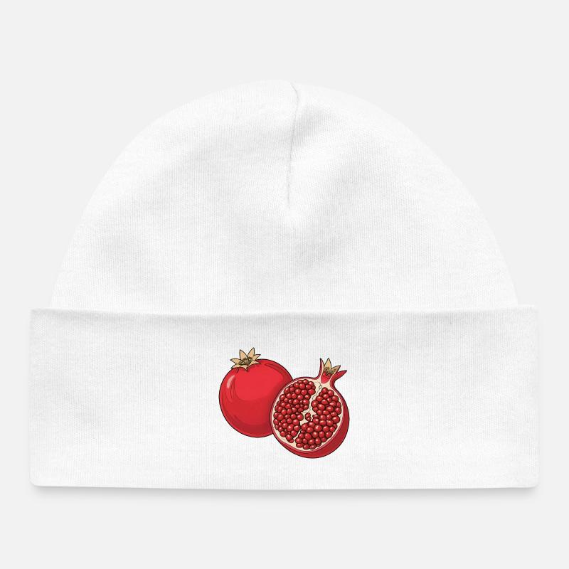 Illustration de grenade - Bonnet bébé bio - blanc