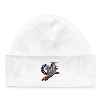 Ring-tailed lemurs - Baby Organic Beanie - white - Front