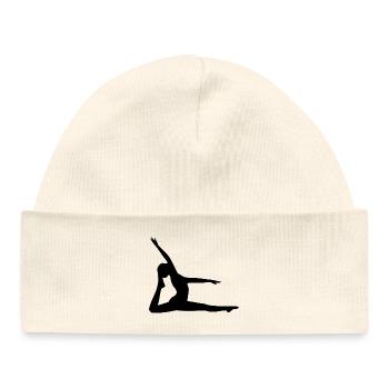 Formes de yoga Silhouettes Ombres noires - Bonnet bébé bio - blanc - Devant