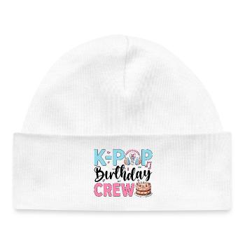 K-Pop Birthday Crew - Baby Organic Mütze - Weiß - Vorne