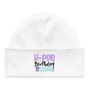 K Pop Birthday Squad - Baby Organic Mütze - Weiß - Vorne