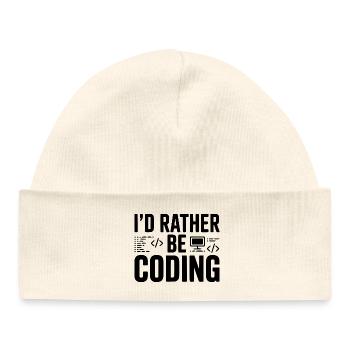 Je préfère coder - Bonnet bébé bio - blanc - Devant