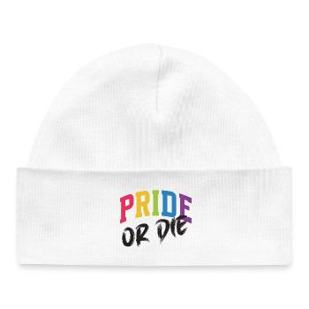 LGBT-Pride-Monat – Pride or Die - Baby Organic Mütze - Weiß - Vorne