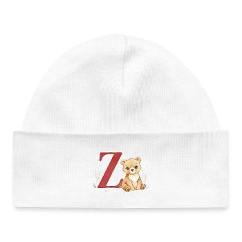 Z-Bear : Big Z avec Bear - Bonnet bébé bio - blanc - Devant