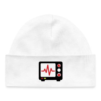 ECG Monitor Heartbeat Medicine - Baby Organic Beanie - white - Front