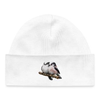 Duo Long-tailed on Branch - Soft Pastel - Baby Organic Beanie - white - Front
