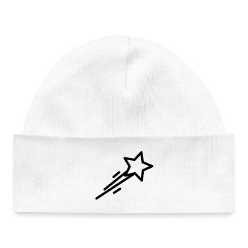étoile filante - Bonnet bébé bio - blanc - Devant