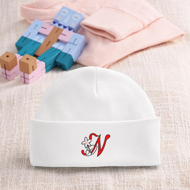 Buchstabe, Initiale, Blume Baby Organic Mütze