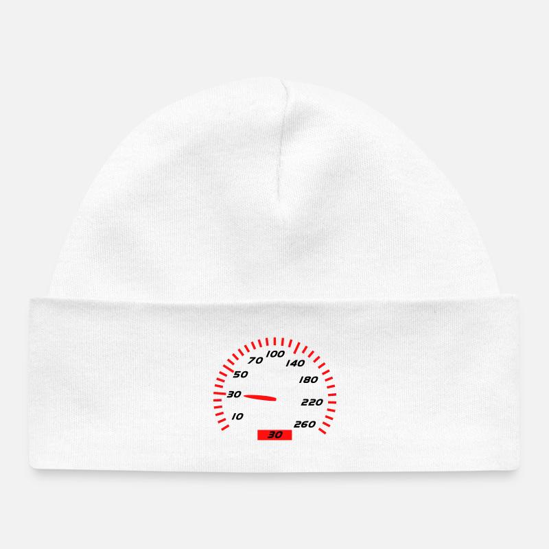 30th Birthday - Baby Organic Beanie - white