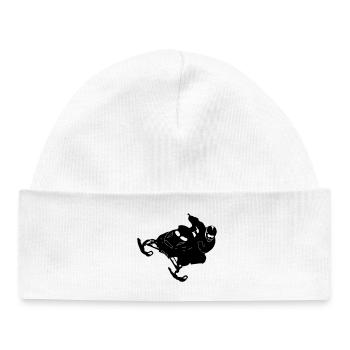 Snowmobil, Snowboarder, Snowboarden, - Baby Organic Mütze - Weiß - Vorne