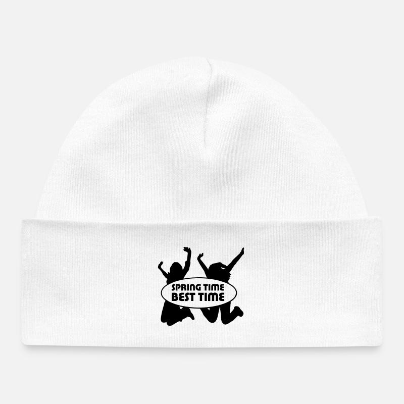 Printemps Printemps Fun Amis Cadeau - Bonnet bébé bio - blanc