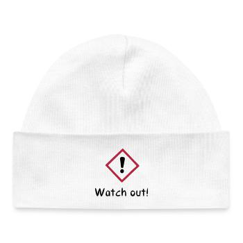 Watch out! - Baby Organic Mütze - Weiß - Vorne